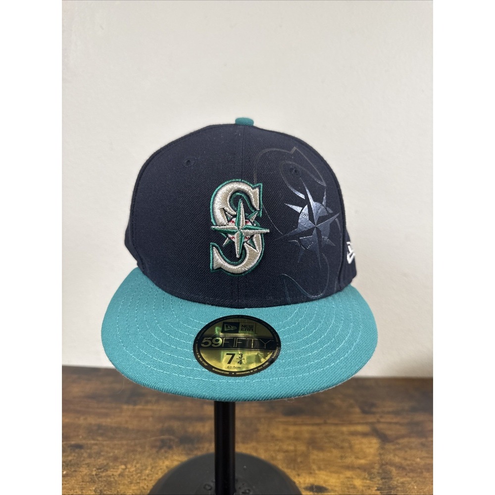 New Era 59FIFTY Seattle Mariners Fitted Cap 7 3/4 Navy Teal NWOT